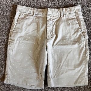 Uniqlo Mens Printed Cotton Shorts Flat Front Khaki Casual Size Small‎ 27-30 0282